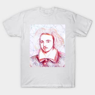 Christopher Marlowe Portrait | Christopher Marlowe Artwork | Line Art T-Shirt